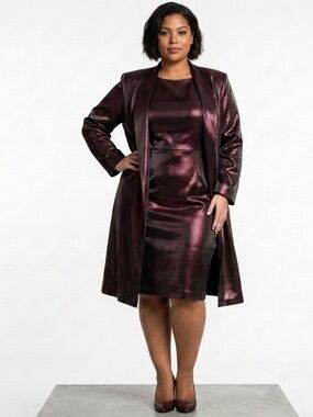 Michel Antoni Iridescent Blazer Jacket with Dress